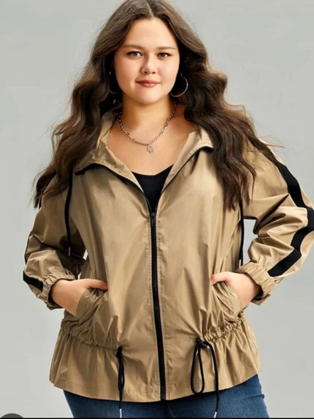 Bloom Chic Gorpcore Windbreaker Jacket Plus Size 22